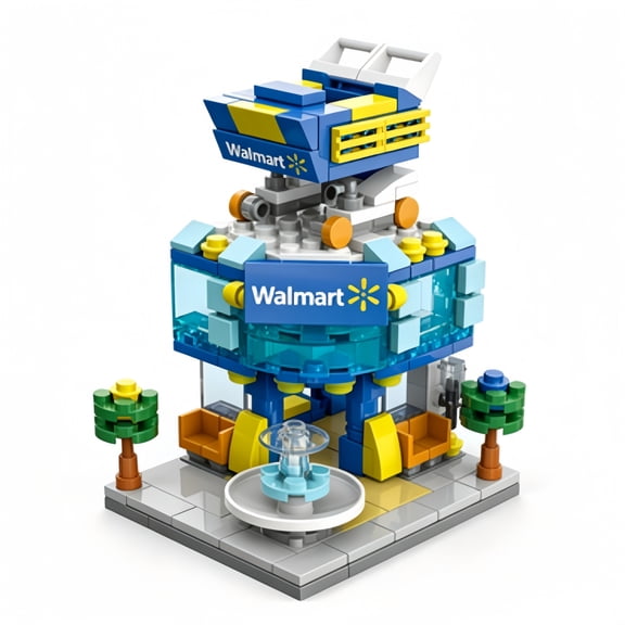 City Department Store Building Block Set 208 Pieces Street View Shop Model Interlocking Construction Bricks Kit
