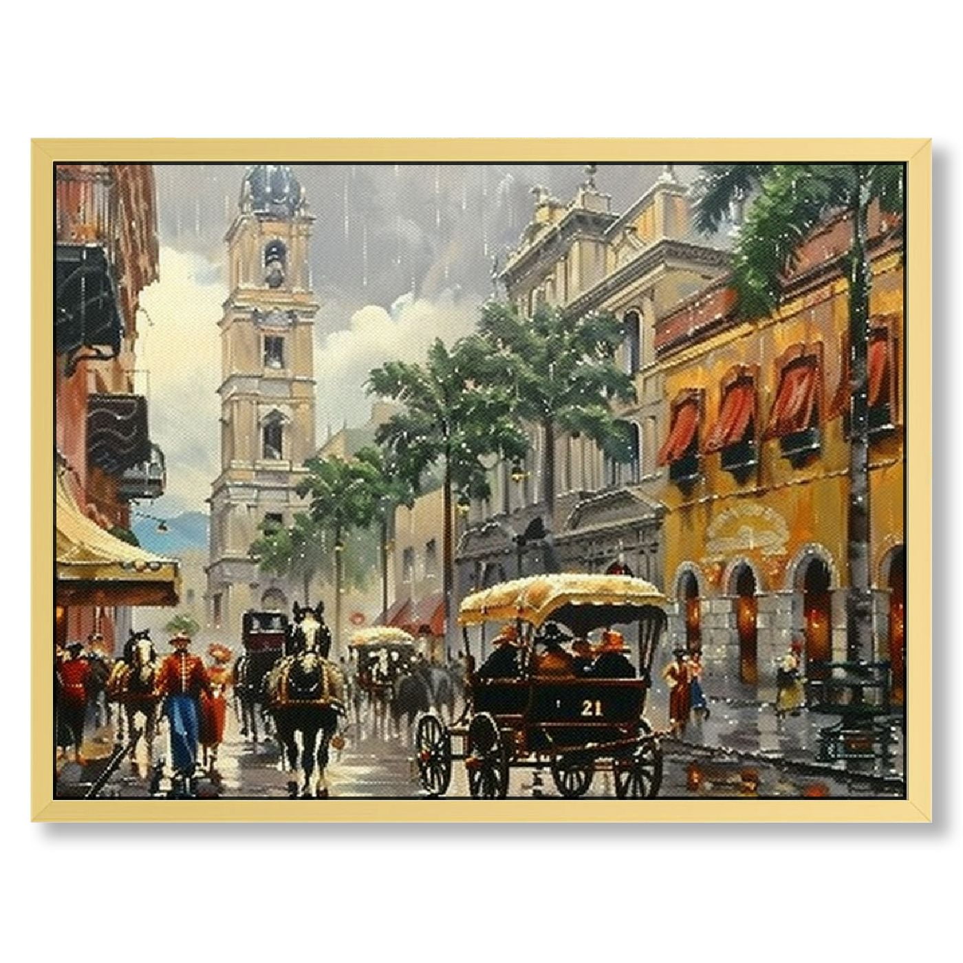 City Dominican Republic - Art Palace Oil Painting Poster Modern Decor ...