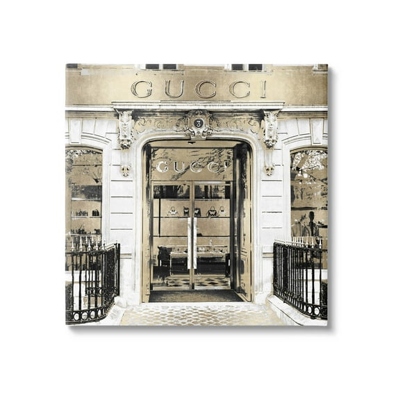 City Fashion Brand Shop Architecture Beauty & Fashion Graphic Art Gallery Wrapped Canvas Print Wall Art