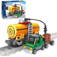 thumbnail image 1 of City Freight Car Building Toy Set - Classic Tanker Car & Cargo Train Model, 199-Piece MOC Construction Toy for Train Lovers & STEM Gifts for Boys & Girls 6-8+, 1 of 7