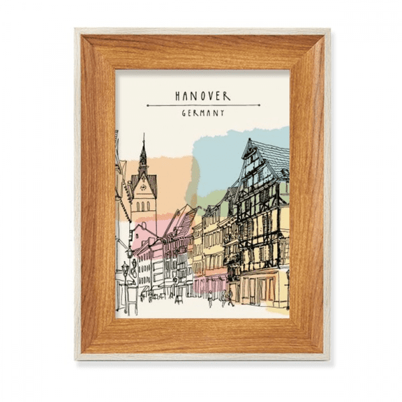 City Germany Hannover Landscape Desktop Wooden Photo Frame Display Picture Art Painting Multiple Sets