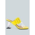 thumbnail image 1 of City Girl Buckle Detail Clear Spool Heel Sandals, 1 of 11