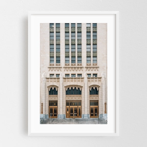 City Hall, Atlanta 01 - Atlanta Georgia Photography White Framed Wall Art Print 24 x 36 inches