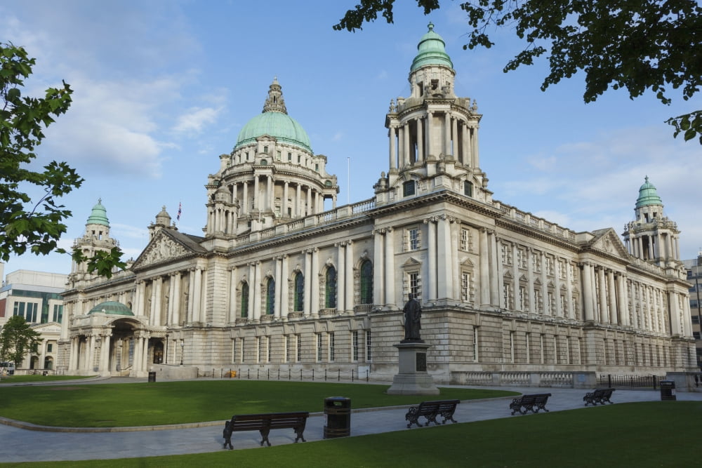City Hall Belfast Northern Ireland Canvas Art - Carl Bruemmer Design Pics (38 x 24)