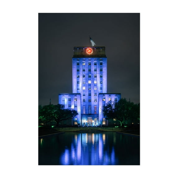 City Hall, Houston 01 - Houston Texas Photography Unframed Wall Art Print 5 x 7 inches
