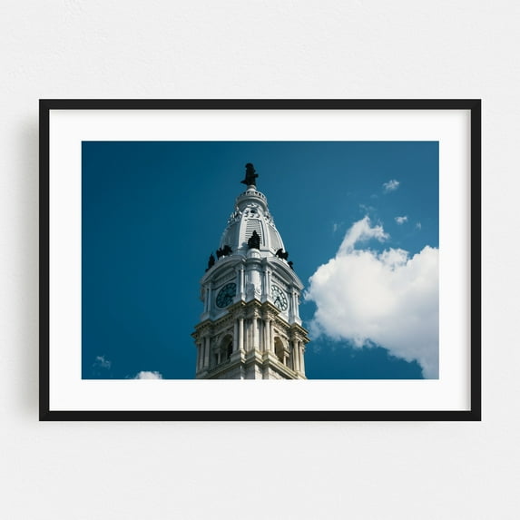 City Hall, Philadelphia - Philadelphia Pennsylvania Photography Black Framed Wall Art Print 12 x 18 inches