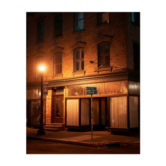 City Hall Place, Hudson - Hudson New York Photography Unframed Wall Art Print 16 x 20 inches