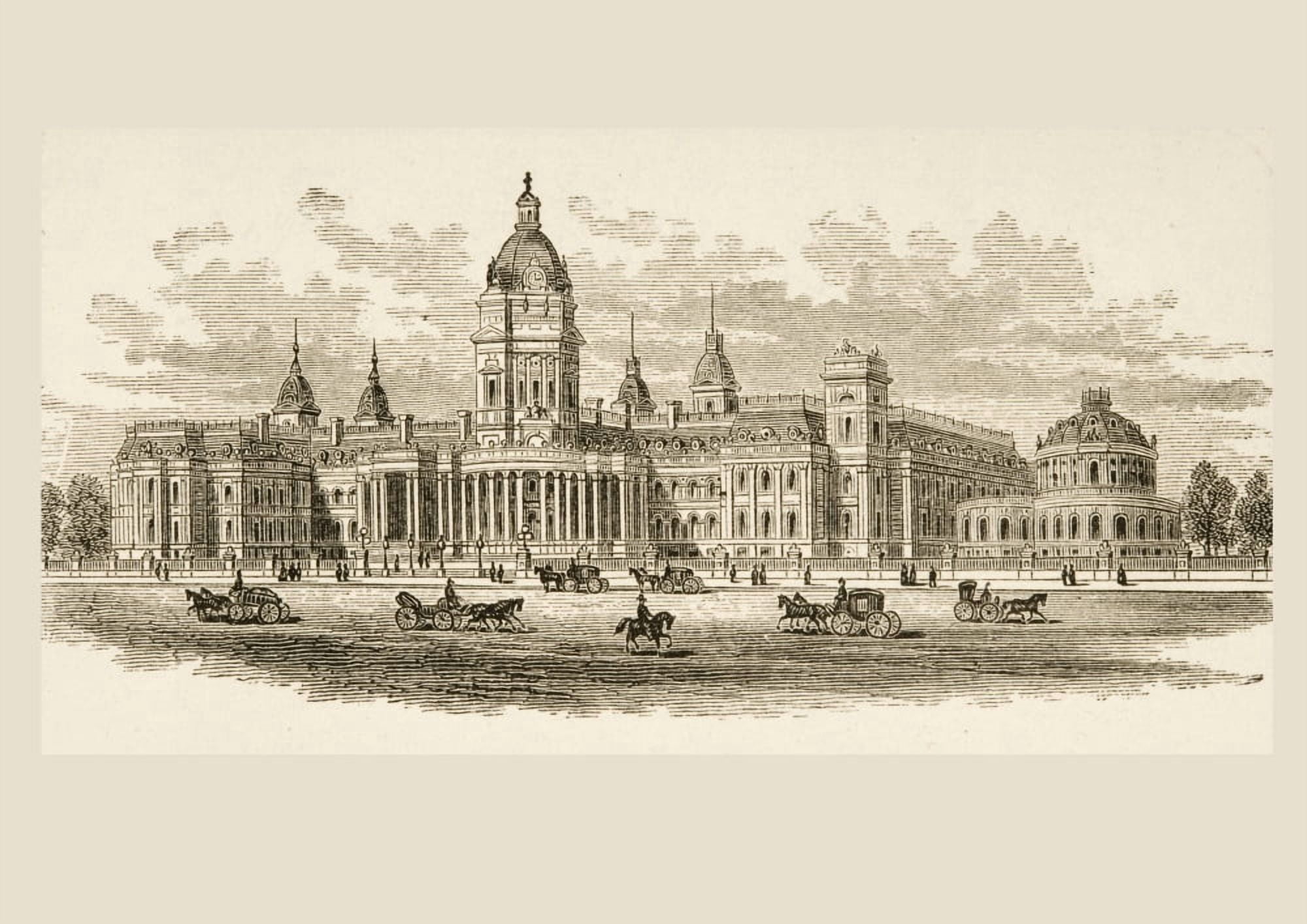 City Hall In San Francisco California In 1870S From American Pictures Drawn With Pen And Pencil By Rev Samuel Manning Circa 1880 Canvas Art - Ken Welsh Design Pics (16 x 11)