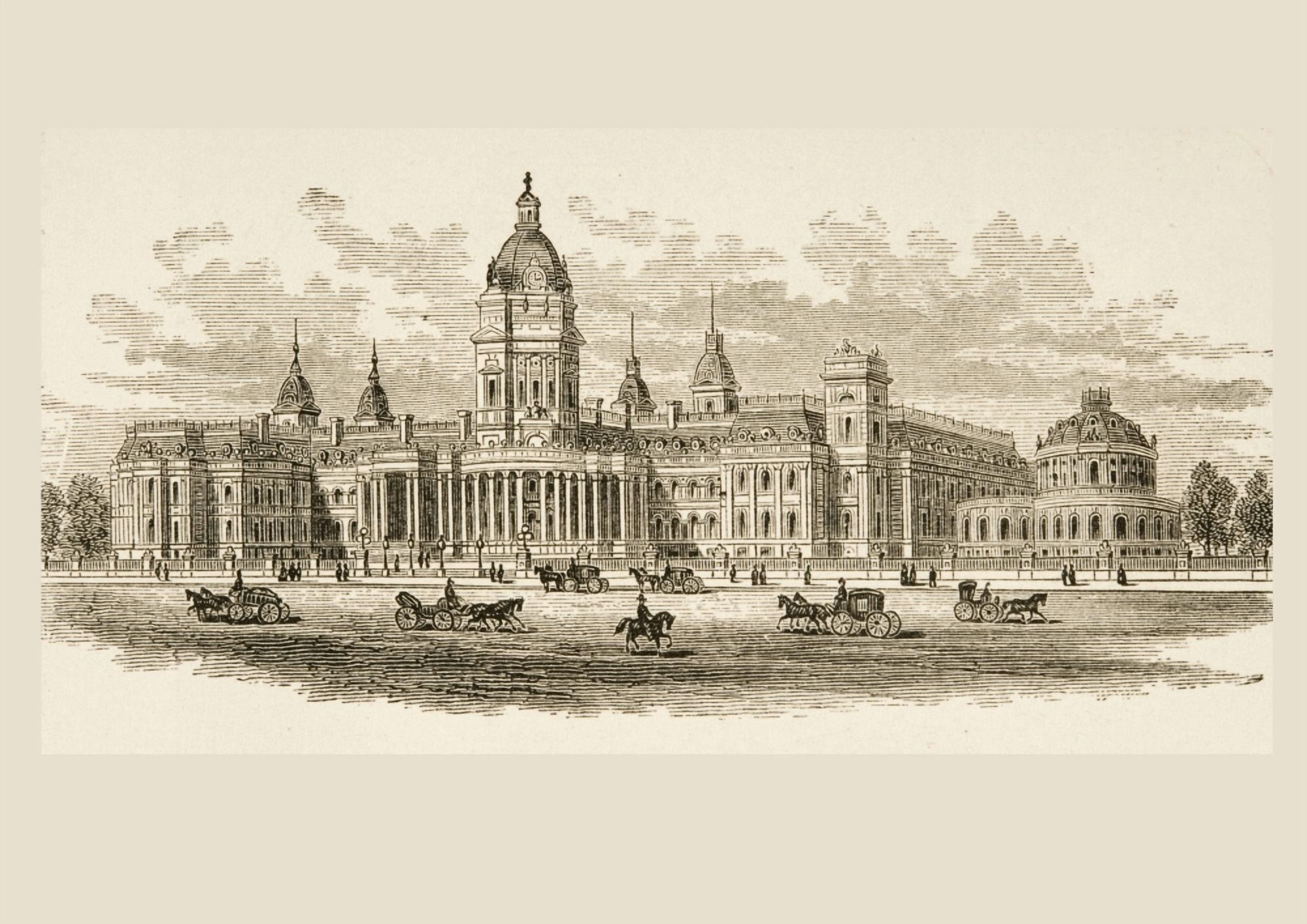 City Hall In San Francisco California In 1870S From American Pictures Drawn With Pen And Pencil By Rev Samuel Manning Circa 1880 Canvas Art - Ken Welsh Design Pics (32 x 22)