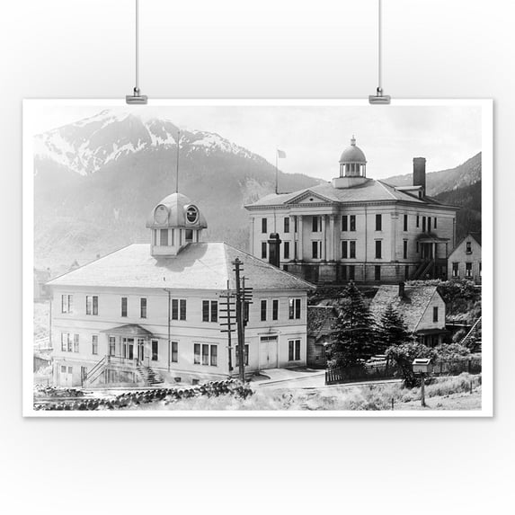 City Hall and Courthouse in Juneau, Alaska Photograph (12x18 Art Print, Wall Decor Travel Poster)