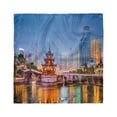 thumbnail image 1 of City Head Scarf, China Cityscape at Dusk Time, Head Wrap, 3 Sizes, by Ambesonne, 1 of 2