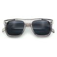 thumbnail image 1 of City Hipster Oversized Rectangle Horn Rim Retro Sunglasses Slate - Black, 1 of 8