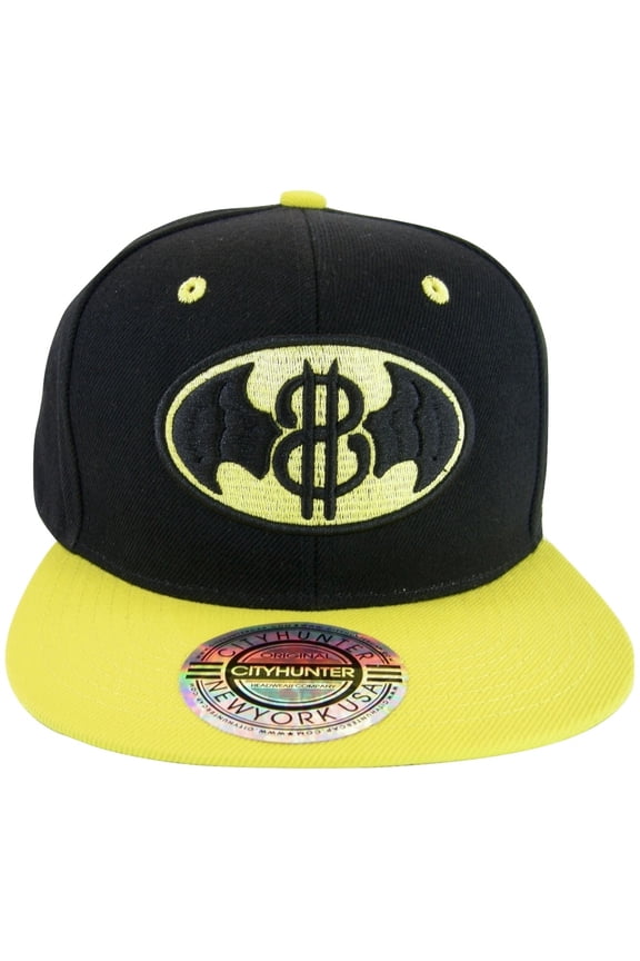 USA Batmoney Men's Adjustable Snapback Baseball Cap (Black/Gold)