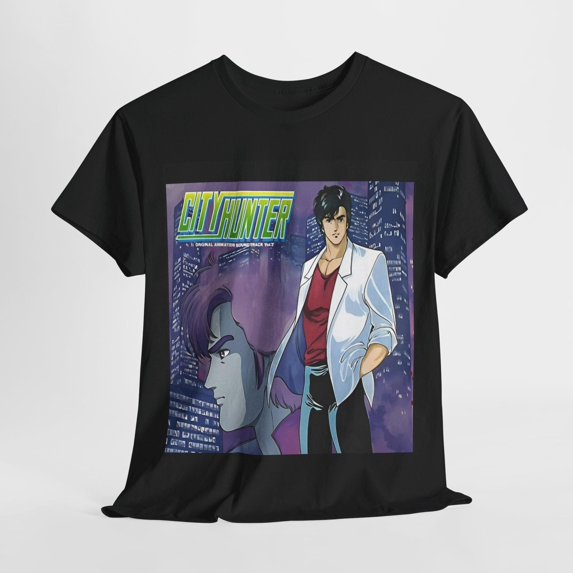 City Hunter Unisex T-shirt, Anime Manga Tee, Vintage Style Shirt, Ryo Saeba T-shirt, 80s Anime, Gift for Him or Her, Japanese Manga Merch