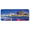thumbnail image 1 of City Kitchen Mat, Resort Casinos on Shore at Night Atlantic City New Jersey United States, Plush Decorative Kitchen Mat with Non Slip Backing, 47" X 19", Violet Blue Pink Yellow, by Ambesonne, 1 of 1