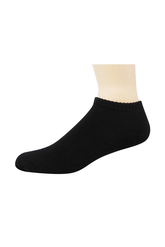 City Lab Mens 3-Pack Athletic Low Cut Sock BLK