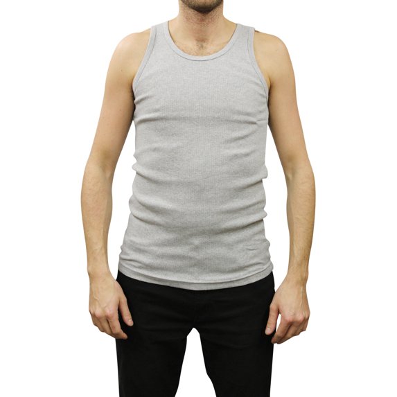 City Lab Mens Cotton Ribbed Tank Top