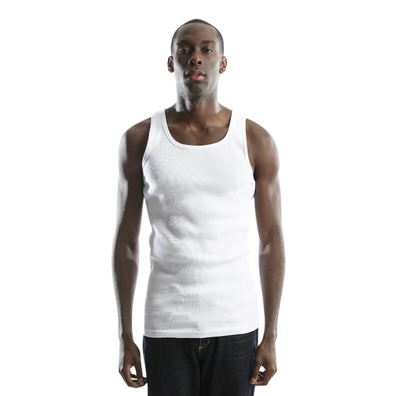 City Lab Mens Cotton Ribbed Tank Top