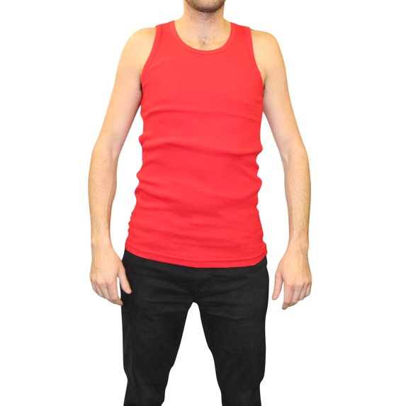 City Lab Mens Cotton Ribbed Tank Top