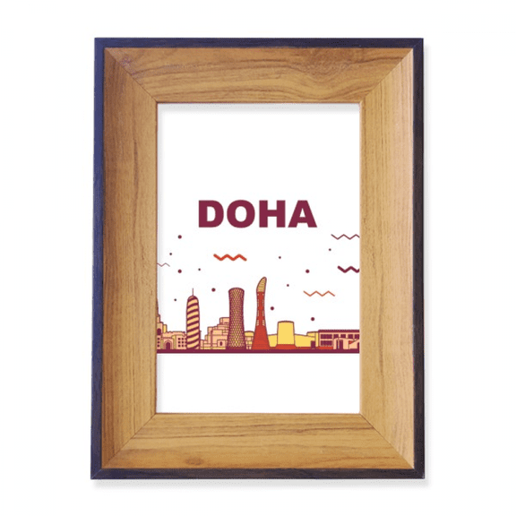 City Landmark Building Doha Photo Frame Exhibition Display Art Desktop Painting