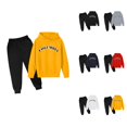 thumbnail image 1 of City Letter Printed Hoodie Set for Kids, Boys' 2-Piece Athletic Tracksuit with Los Angeles Graphic, Hooded Sweatshirt and Jogger Sweatpants, 1 of 3
