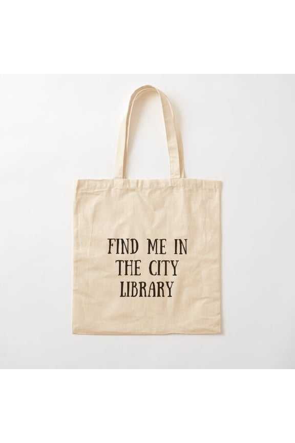 City Library Canvas Tote Bags, Reusable Shopping Bag