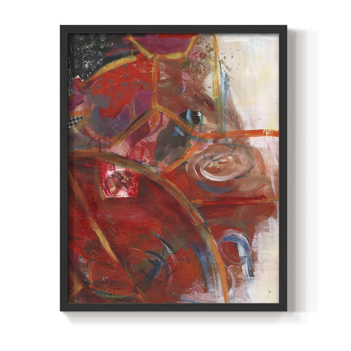City Life I Framed Print in Black Solid Wood Framed Print No Nail Hanging