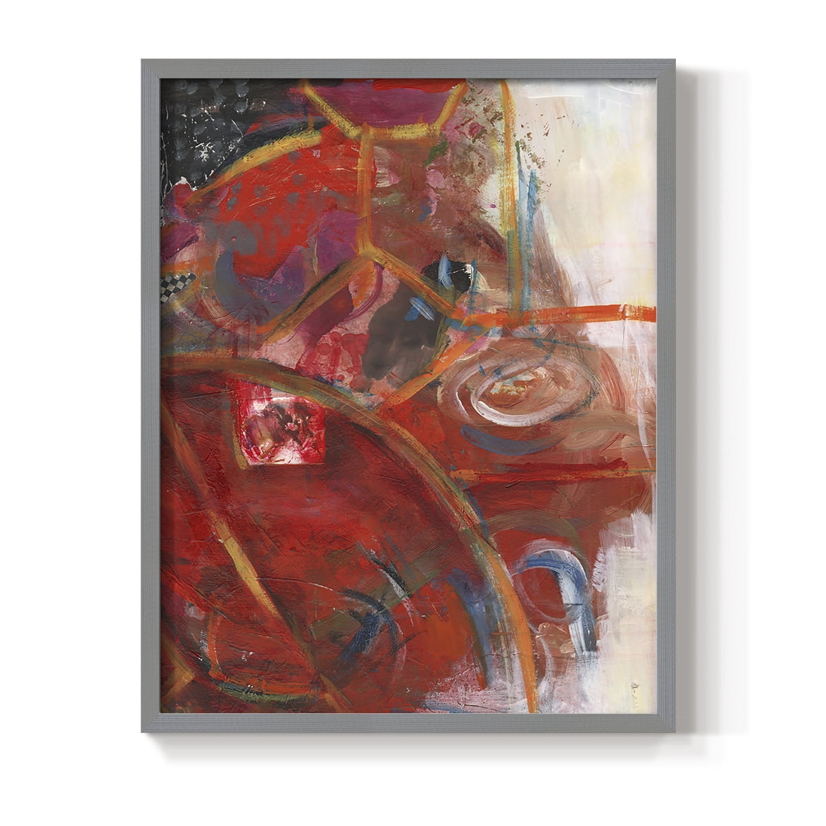 City Life I Framed Print in Gray Solid Wood Framed Print No Nail Hanging