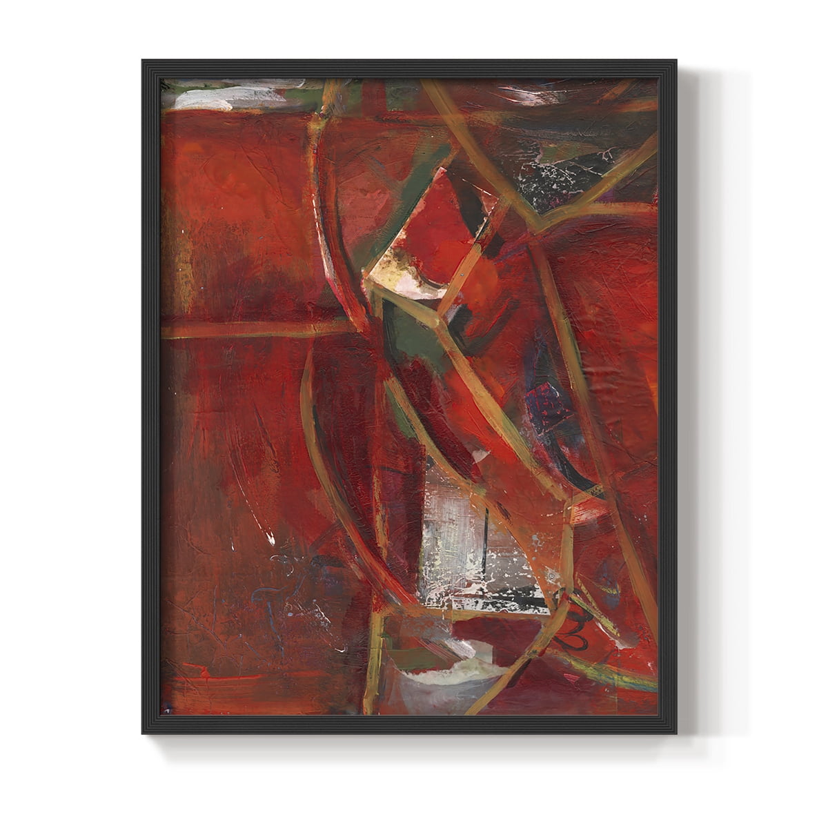 City Life II Framed Print in Black Solid Wood Framed Print No Nail Hanging