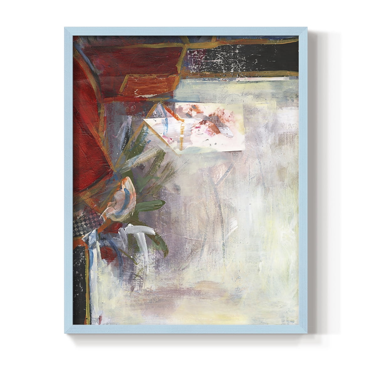 City Life III Framed Print in Blue Solid Wood Framed Print No Nail Hanging