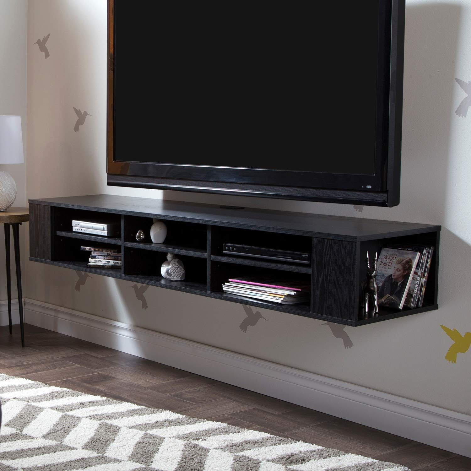 City Life Wall Mounted Media Console 66\u201D Wide Extra Storage