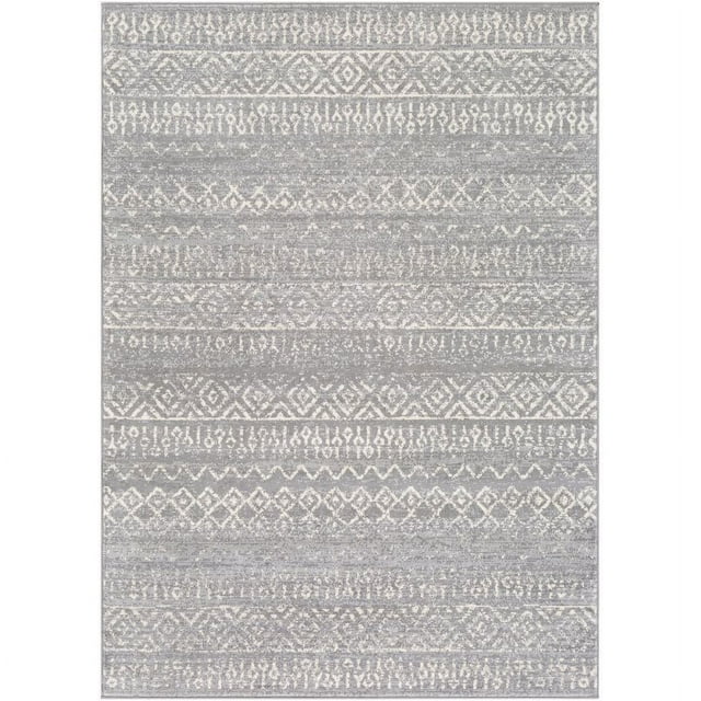 City Light CYL-2312 6'7" x 9' Rug in Medium Gray/Light Gray/Cream