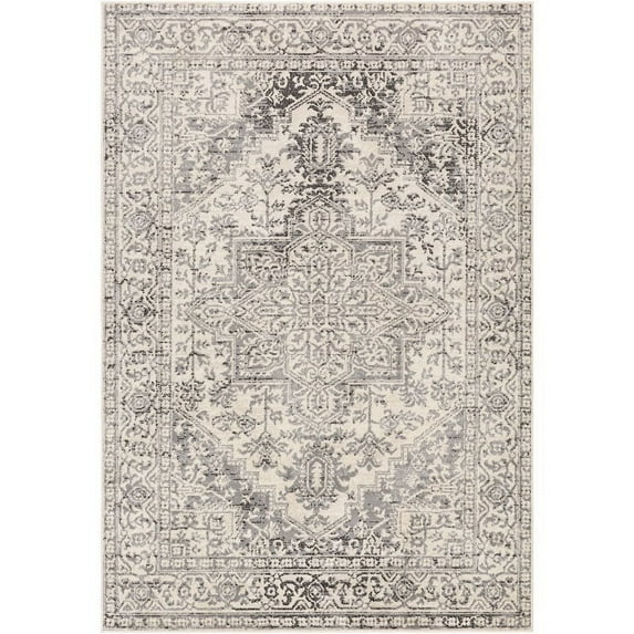 City Light Grey 8'10" x 12' Modern Rectangle Area Rug