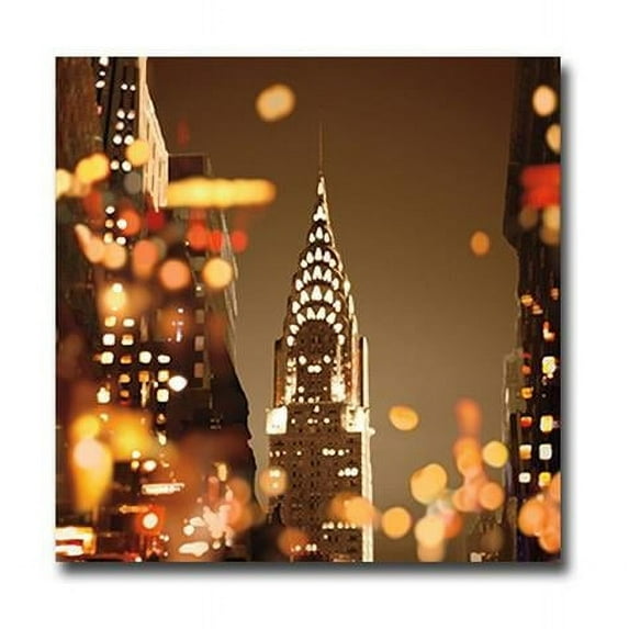 City Lights - New York by Kate Carrigan Custom Gallery-Wrapped Canvas Giclee Art - Ready to Hang, 30 x 30 x 1.5 in.