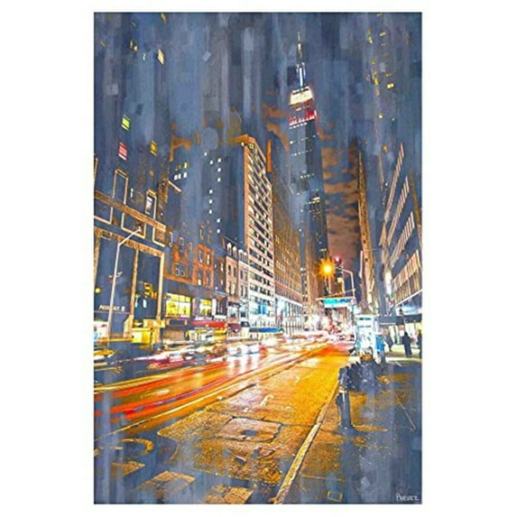 City Lights by Parvez Taj Painting Print on Wrapped Canvas