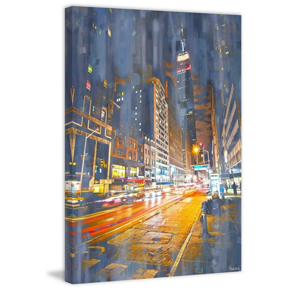 City Lights by Parvez Taj Painting Print on Wrapped Canvas