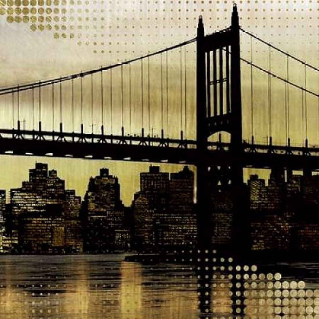City Metallic In Gold Canvas Art - Katrina Craven (24 x 24)