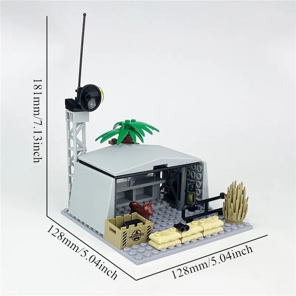 City Military Guard Tower Building Blocks Field Command Post Bricks Toys for Children Boys Thanksgiving Day