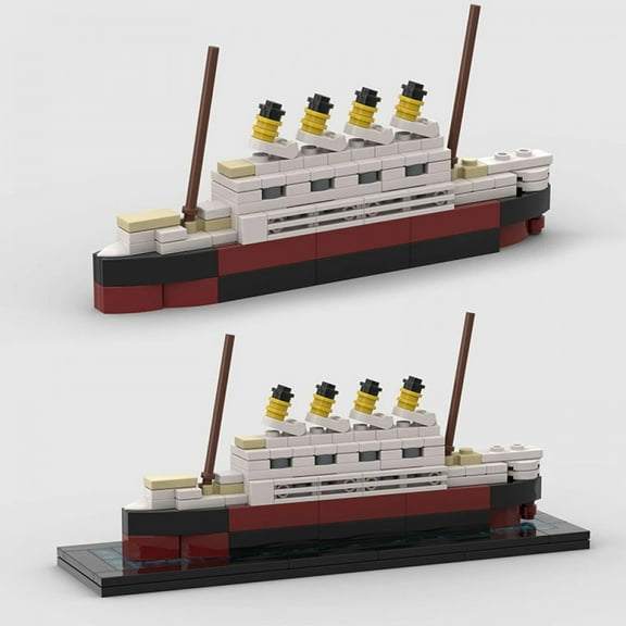 City Movie Ship MOC New Titanic RMS Cruise Sank Shipwreck Building Blocks Boat 3D Plastic Model DIY Steamboat Gifts Kids Toys