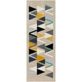 thumbnail image 1 of City Mustard/Khaki 2'7" x 7'3" Modern Runner Area Rug, 1 of 6