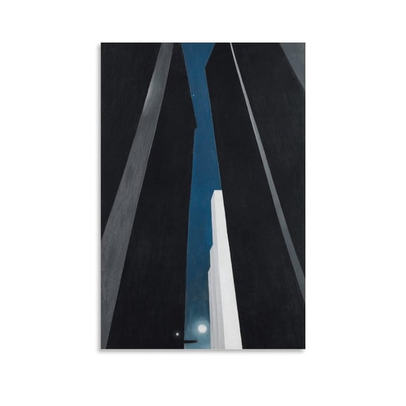 City Night (1926) by Georgia OKeeffe Painting Poster- Wall Art Picture Painting Poster Canvas Print Posters Artworks Bedroom Living Room Decor 24x36inch(60x90cm)