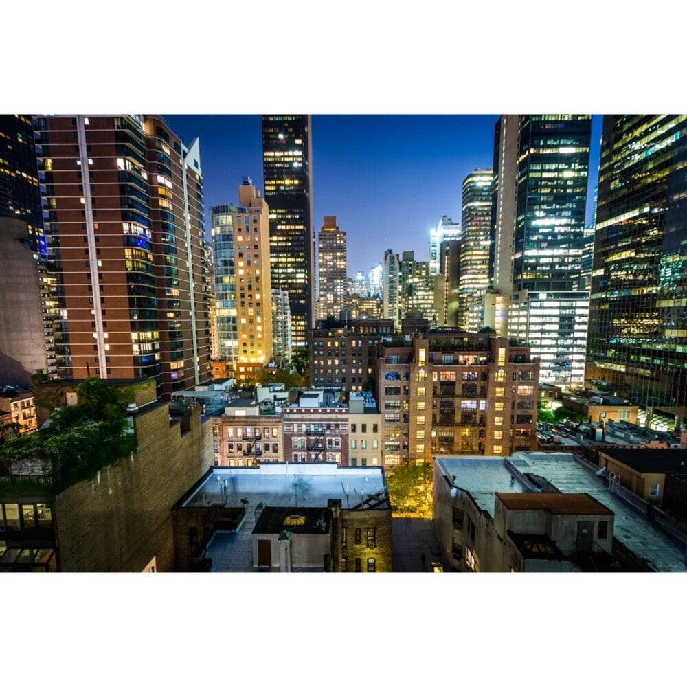 City Night Photography Backdrop New York Architecture Polyester Room ...