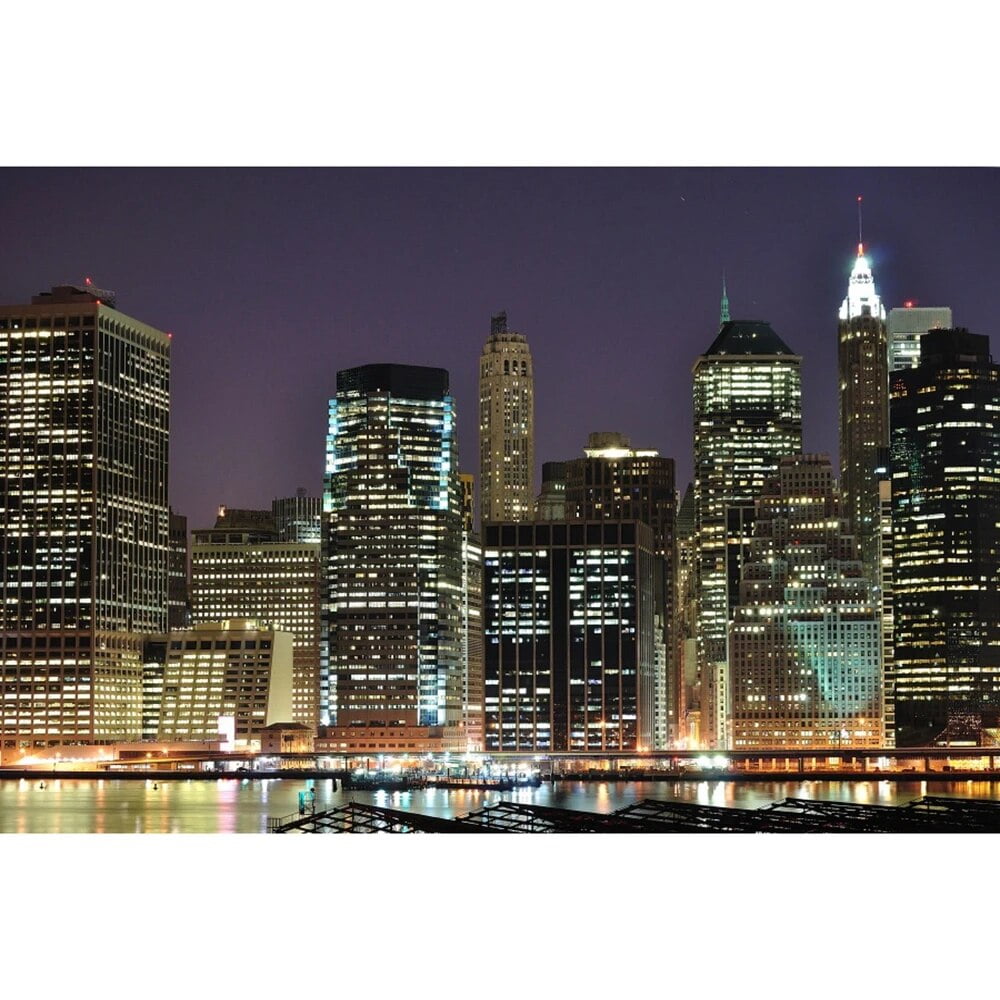 City Night Photography Backdrop New York Architecture Polyester Room ...