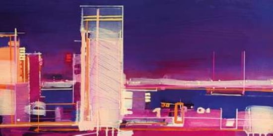 City Nocturne Canvas Art - Christopher Farrell (10 x 20)