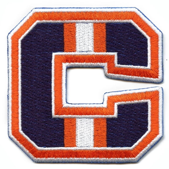 City Of Chicago Navy C Logo Football Jersey Parody Embroidered Iron On Patch