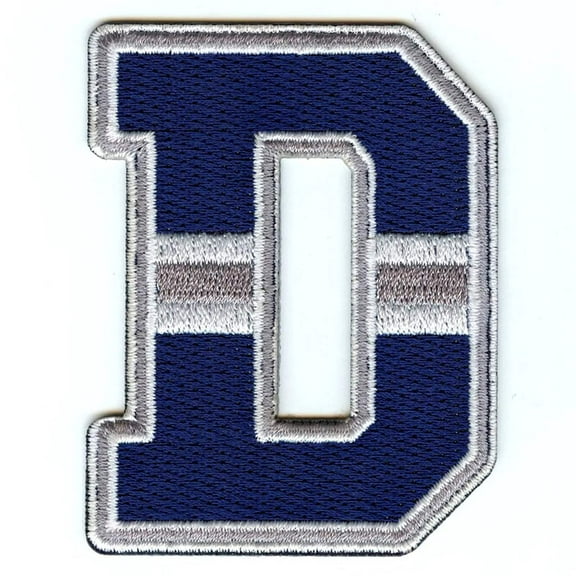 City Of Dallas Big Navy/Grey D Logo Football Jersey Parody Embroidered Iron On Patch