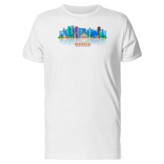 City Of Mexico Illustration T-Shirt Men -Image by Shutterstock, Male 3X-Large