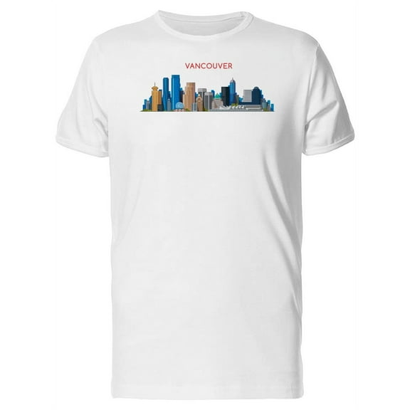 City Of Vancouver Illustration T-Shirt Men -Image by Shutterstock, Male XX-Large