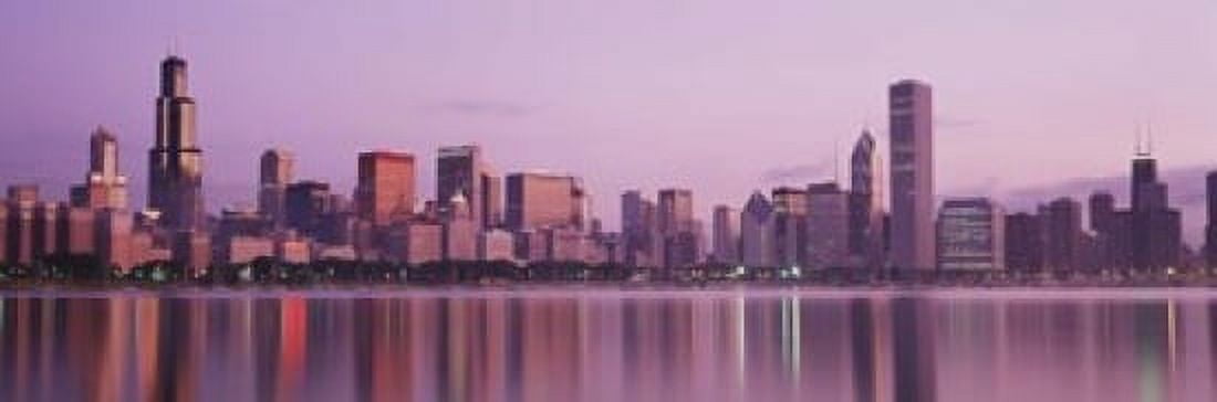 City On The Waterfront Chicago Illinois USA Canvas Art - Panoramic Images (18 x 6)