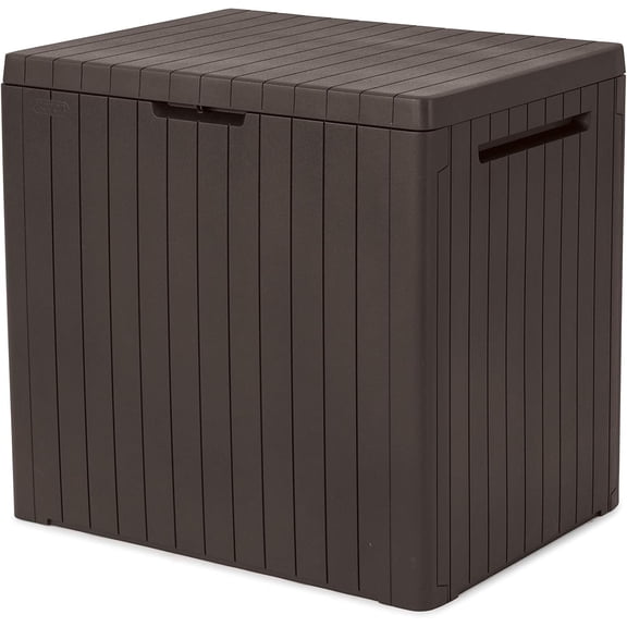 City Outdoor Plastic Storage Box Garden Furniture 57.8 x 44 x 54.8 cm - Brown